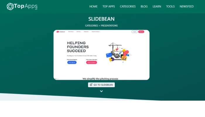 Slidebean: AI-powered presentation creation for time-saving.