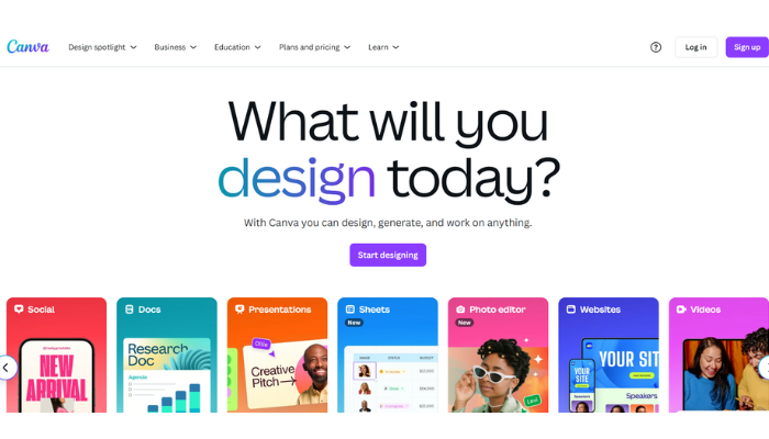 https://www.canva.com/ Canva What will you design today?
