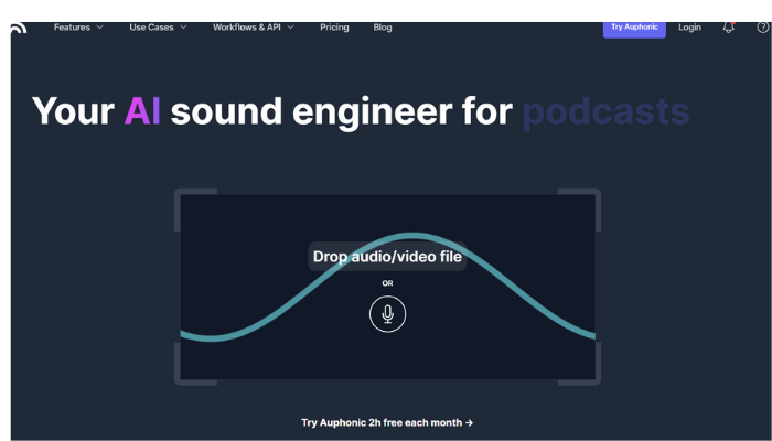 https://auphonic.com/ Auphonic your AI sound engineer for prodcasts