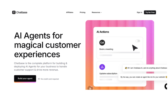 https://www.chatbase.co/ Chatbase AI agents for magical customer experiences