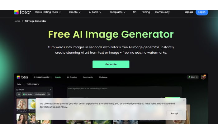 https://www.fotor.com/ai-image-generator/ Fotor Free AI image generator