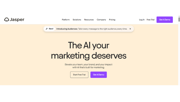 https://www.jasper.ai/ jasper the AI your marketing deserves