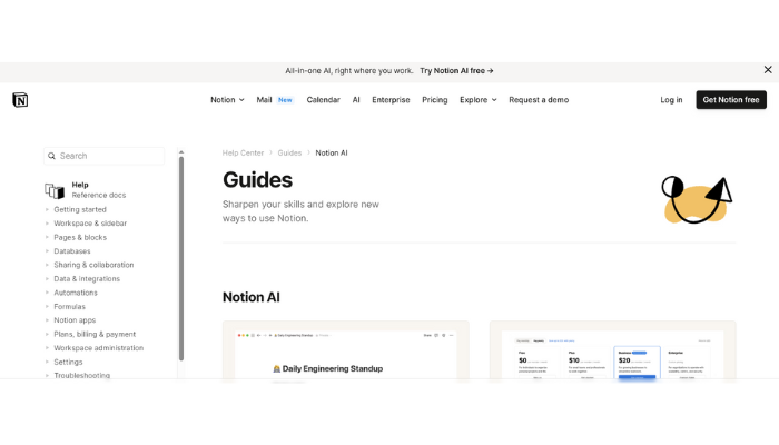 https://www.notion.com/help/guides/category/ai Notion ai