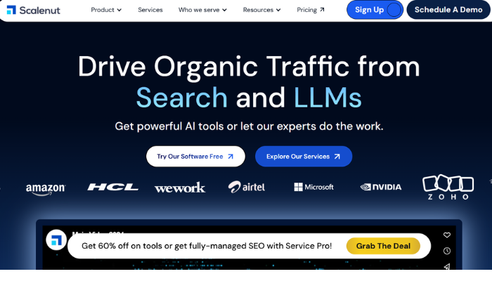 Scalenut https://www.scalenut.com/ Drive organic traffic from search and LLMs