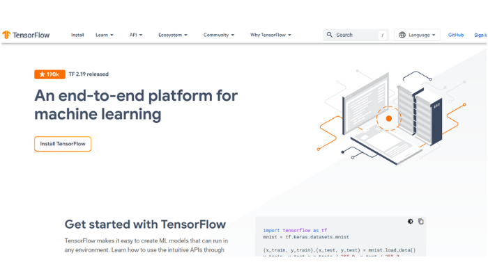 https://www.tensorflow.org/ tensor flow an end-to-end platform for machine learning