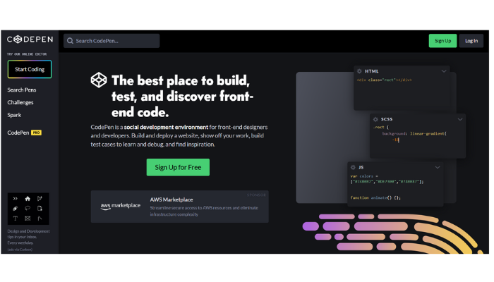 https://codepen.io/ The best place to build, test, and discover frontend code