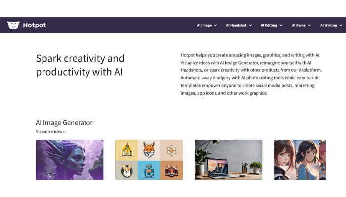 https://hotpot.ai/ Hotpot.ai Spark creativity and productivity with AI.