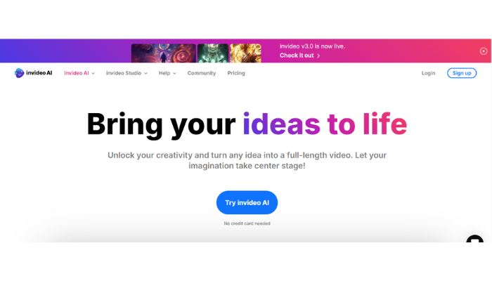 https://invideo.io/ bring your ideas to life