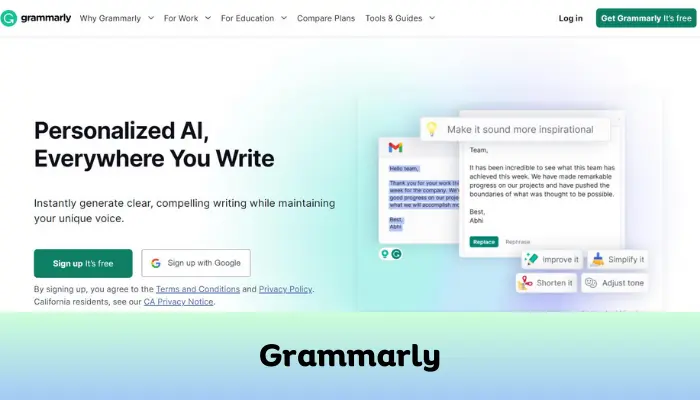 grammarly ai tool