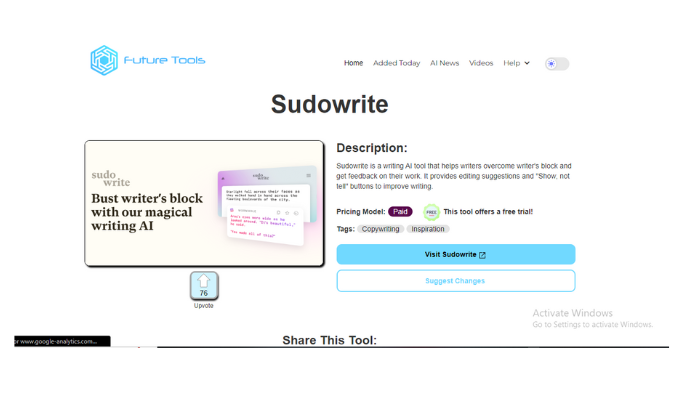 Sudowrite, a cutting-edge AI tool